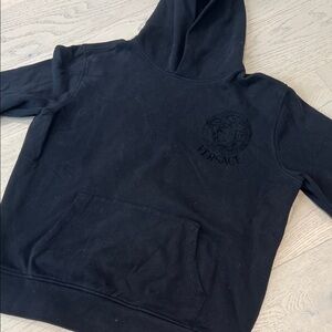 Versace Black Embroidered Medusa Hoodie